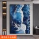 手绘油画现代肌理海浪抽象玄关装 饰画客厅沙发背景墙挂画