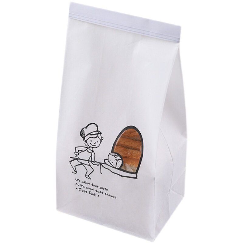 吐司面包切片牛皮食品包卷边铁丝封口土司