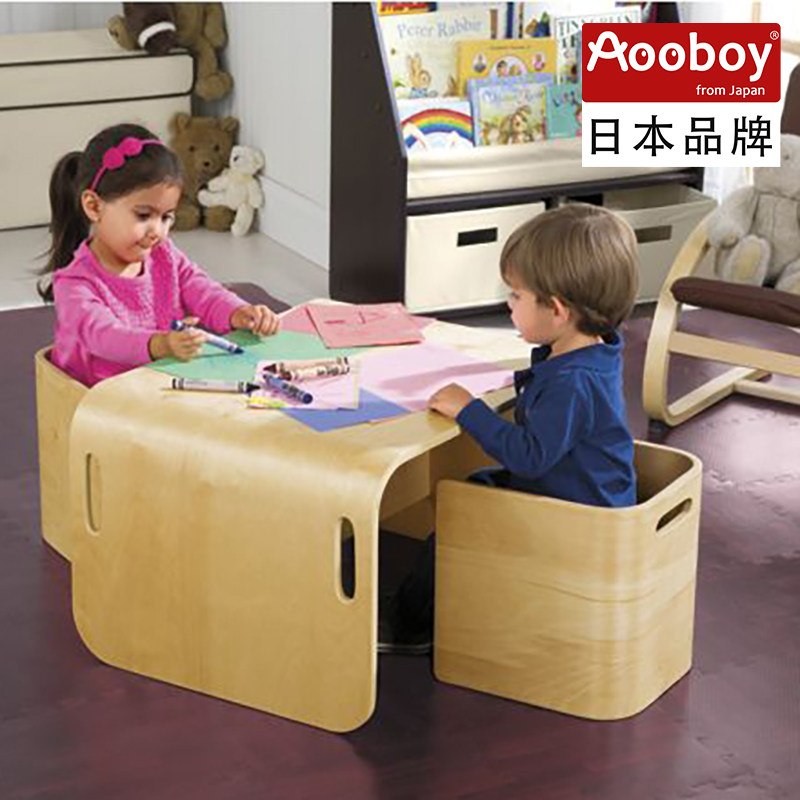 日儿童桌椅实木宝宝幼儿园餐桌学习桌