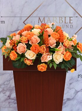 挂式讲台仿真会议桌摆迎宾桌演讲席台讲话发言台假