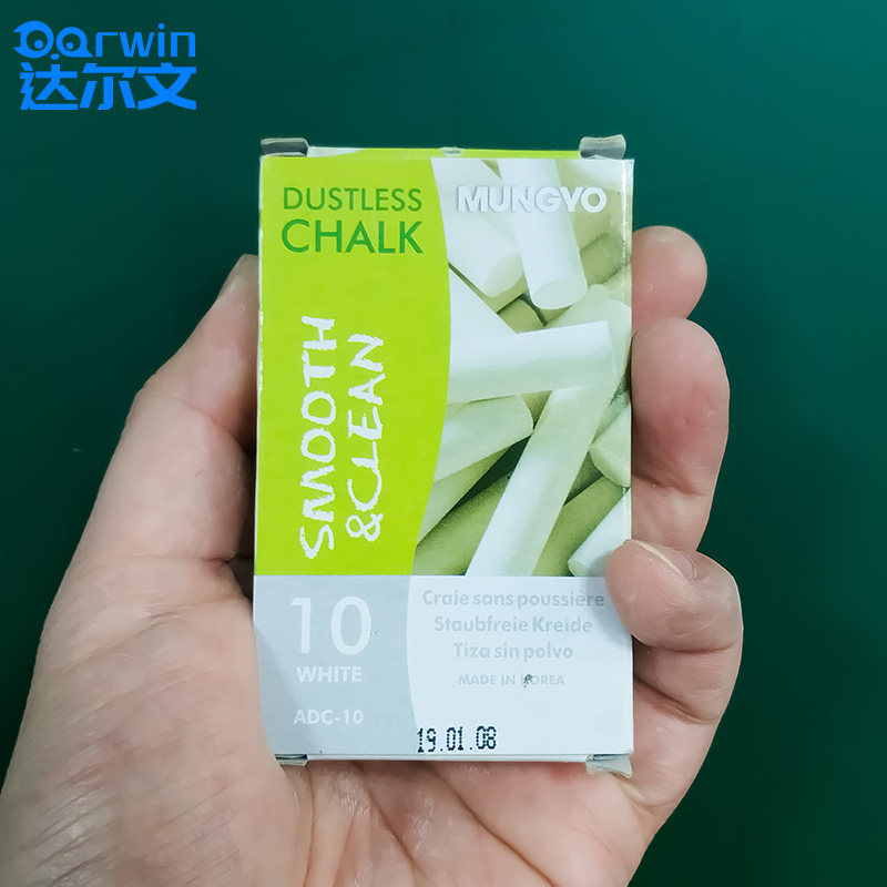 韩国盟友无尘粉笔水溶性粉笔教学用儿童安全低粉尘
