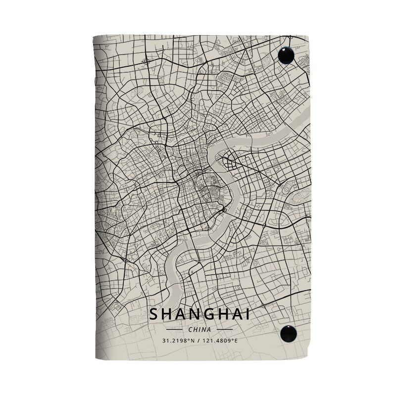 上海地图旅行笔记本手帐活页布书壳书皮书书壳保护日记本