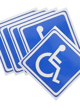 5 Sheets Car Sticker Disabled Wheelchair Sign for ZWindow