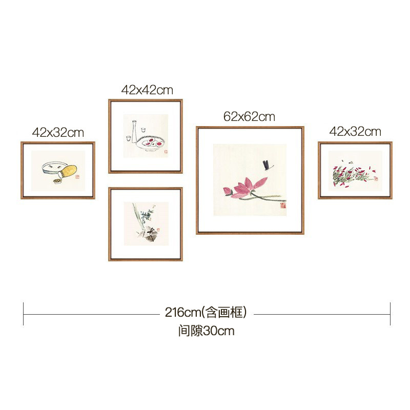 上品印画新客厅多幅沙发背景墙鸟装饰画墙壁画挂画
