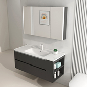 浴室柜现代洗面盆陶瓷卫浴柜一体盆洗脸盆柜洗漱台