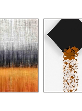 现代抽象艺术装饰画橙色壁画客厅沙发背景墙卧室床头挂画