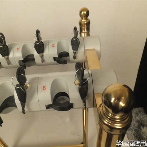 酒店大堂雨伞架带锁创意头头位架子自助式雨伞桶钛金雨伞架