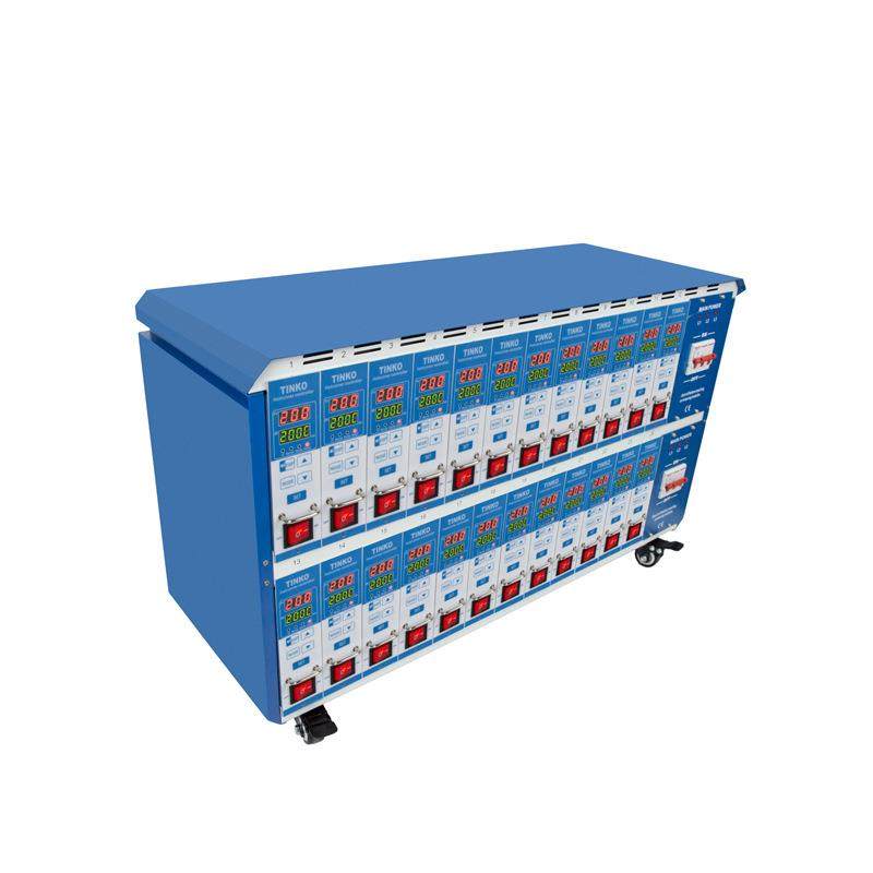 24组可联控网温度控制箱 联网型热流道温厂家箱 注塑控模具温箱