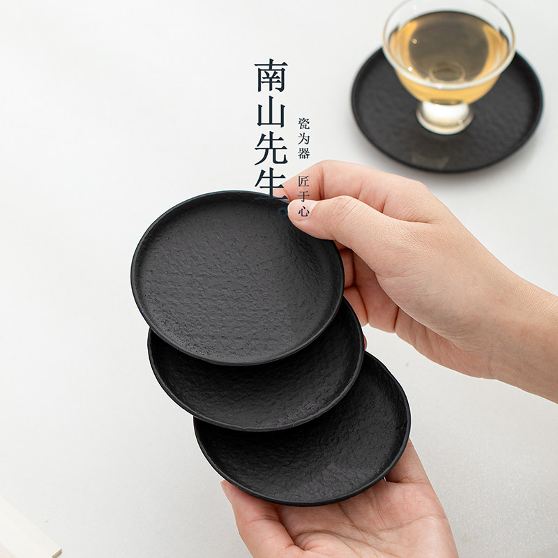 南山先生 暗影铸铁杯垫防滑隔热垫复古杯茶道零配茶杯功夫茶具