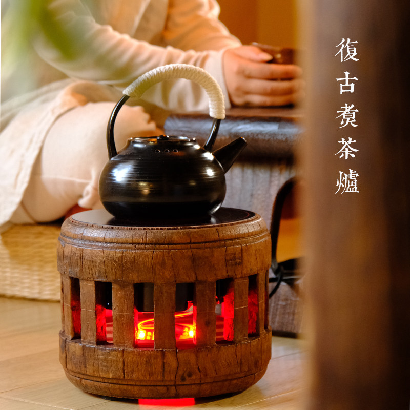 实木复古轴电热烧水保温煮茶煮水炉电陶炉泡茶器功夫茶具