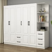 全实木卧室组装 出租房用大衣橱定制 儿童柜子欧式