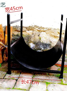 欧式铁艺壁炉柴架 木柴架 壁炉柴火架 方柴篮