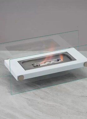 方形酒精壁炉装饰壁炉便携式真火法式壁炉火炉取暖烧烤炉