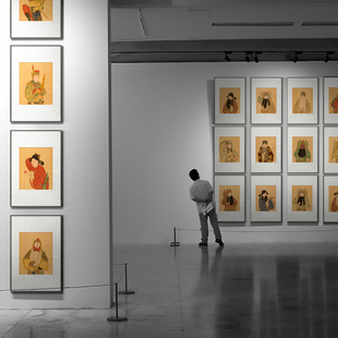 新装饰画软装样板房工装客厅玄关挂画戏曲脸谱多联壁画