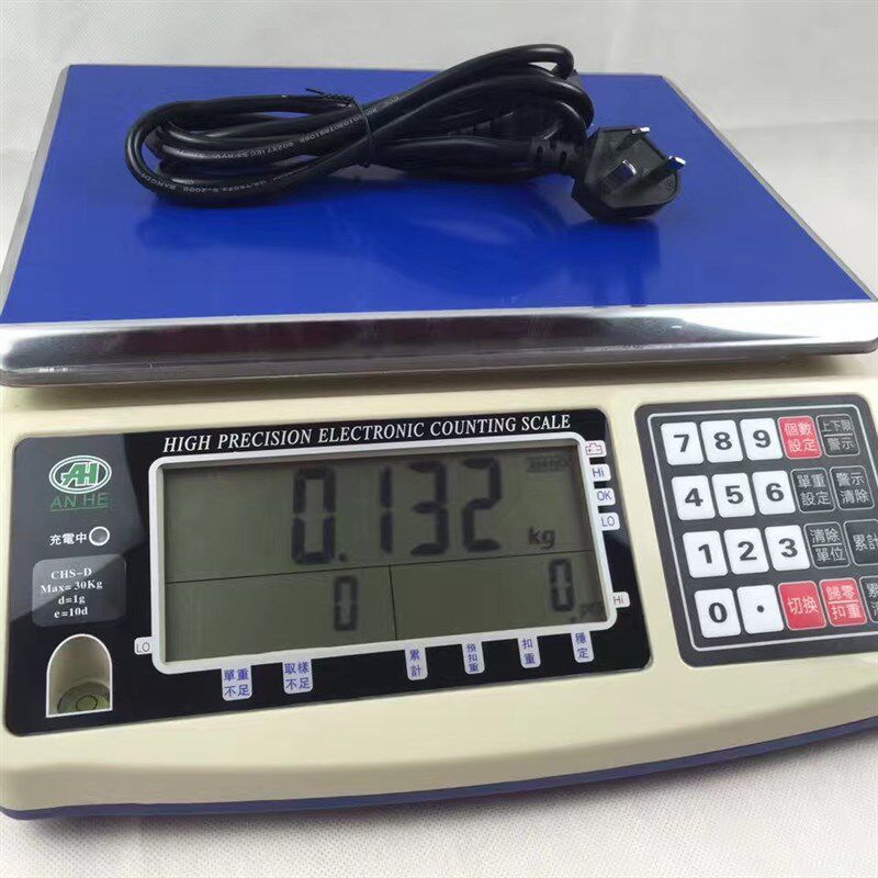 CHS-D大屏幕高精度电子桌秤30/kg6kg/0.1工业计数桌面秤
