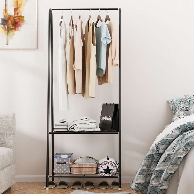 家用卧室落地晾衣架简洁美观室内阳台挂衣架立式多功能衣架衣帽架