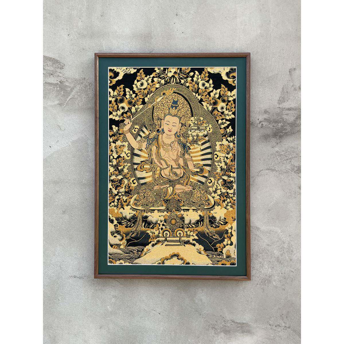 【可定制】黑胡桃实木唐卡相框全新中国风相框相框简约手工高端榫