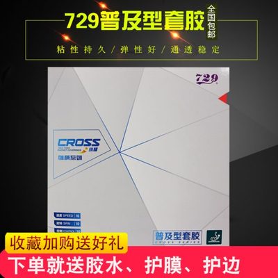 天津友谊729训练套纵横普及型乒乓球反胶套胶胶皮729普及套送胶水
