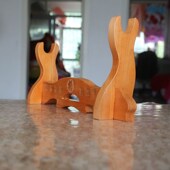 木质架支撑横式 桃木剑座支架带底座剑架子实木雕刻斧子