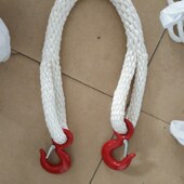 尼龙软吊绳重两头扣扣环形白色吊装 绳圆形型吊带吨米