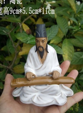 饮酒读书公吹萧弹琴假山盆景物造景装饰品家居书桌台架装饰