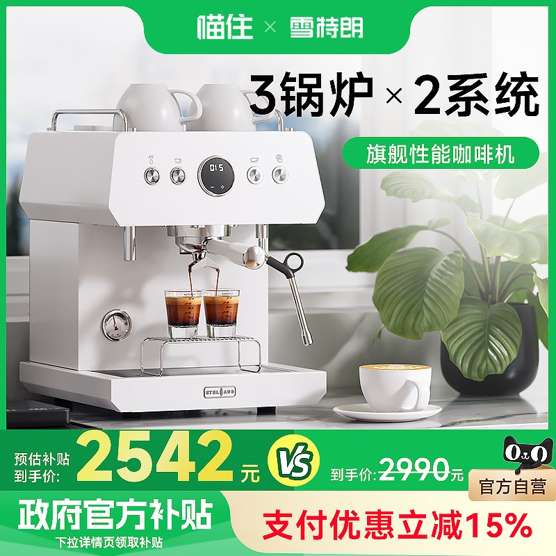 政府补%雪特朗咖啡全半自动小型意式奶泡