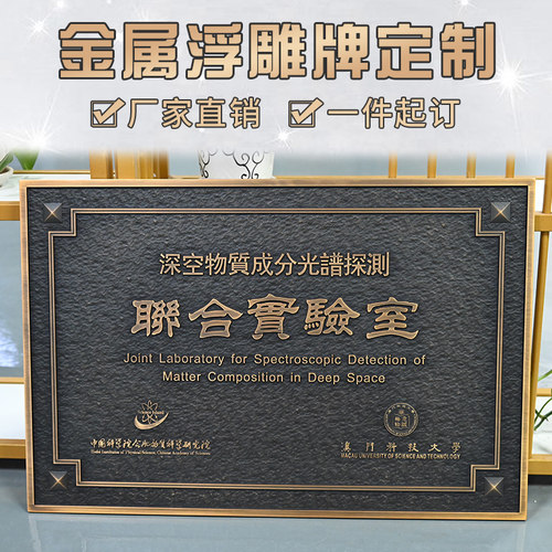金属浮雕黄铜门牌公司铜牌标志牌指示警示牌别墅楼栋门牌