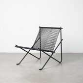 极简家具室内样板房休闲椅绳椅创意躺椅黑色 设计师