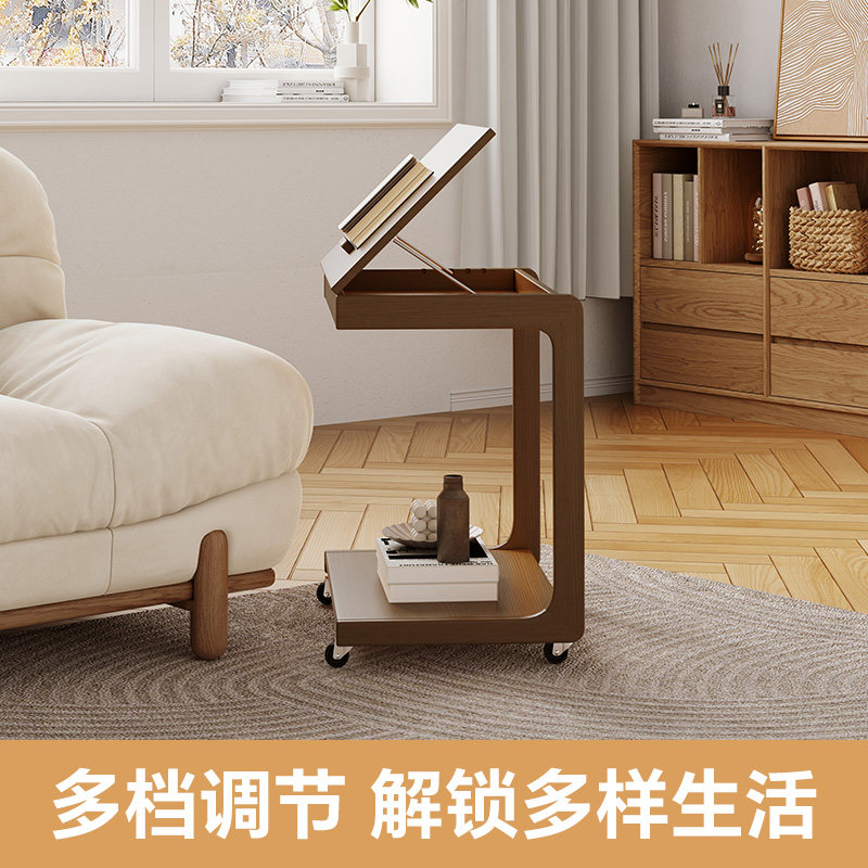 边几小桌子实木沙发旁边柜带轮小茶几卧室床边床柜