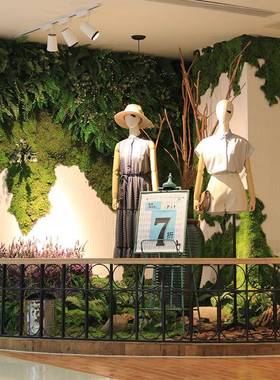 仿苔藓绿色青苔草坪仿真草皮真背仿真青苔景墙橱窗盆景植饰装人绿