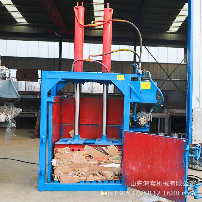 小型单HR-30T杠10吨液压废纸压箱包机生打活垃圾缩压打包机液塑料