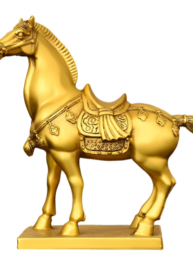 纯黄铜马马到成功生肖马马的吉祥物办公室家居工艺装饰品唐马