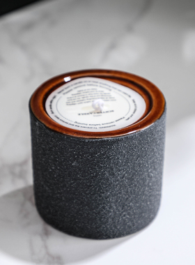 样板房浴室软装饰品陈列装香薰蜡烛圆盘