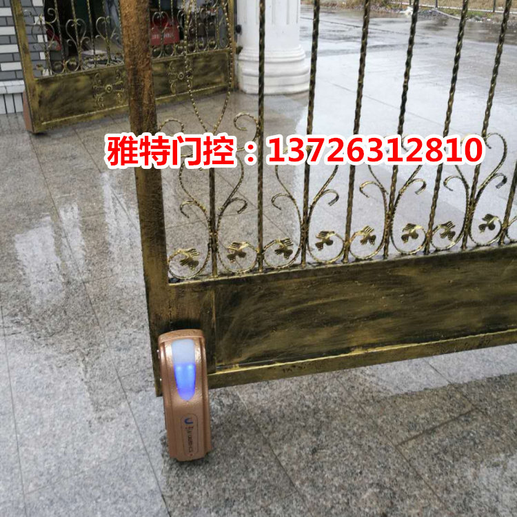 八字对门电卡诺林遥控平门别墅自动门铁艺自动门电