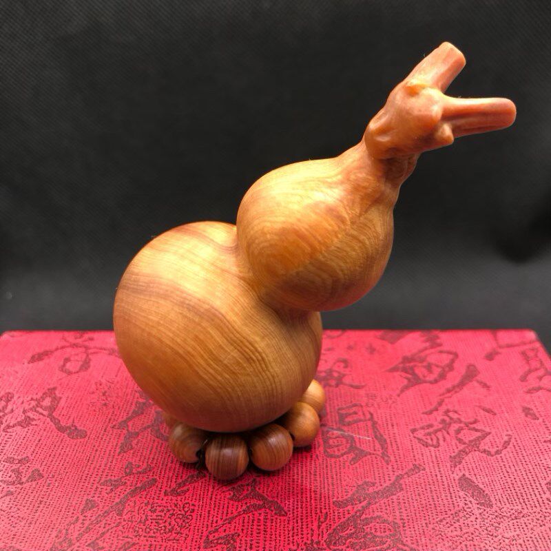 太行崖柏木葫芦文玩手工龙年生肖龙头葫芦福禄吉祥挂件