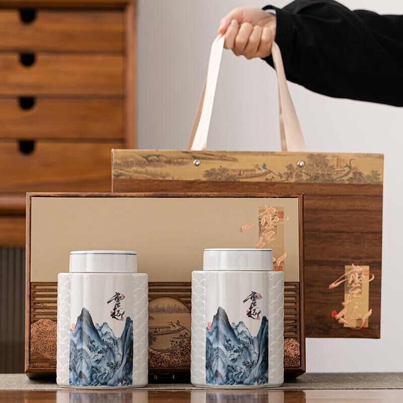 新款复古茶叶罐空罐储茶防潮罐红茶绿茶茶叶罐礼送礼