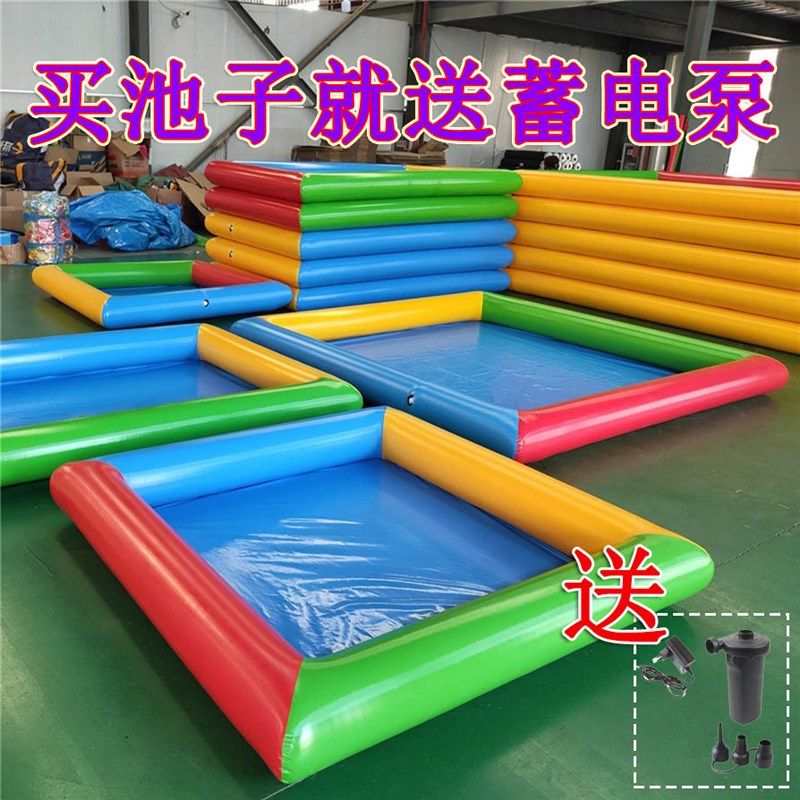 宝宝儿童决明子沙充气沙池广场小孩玩沙子沙滩池