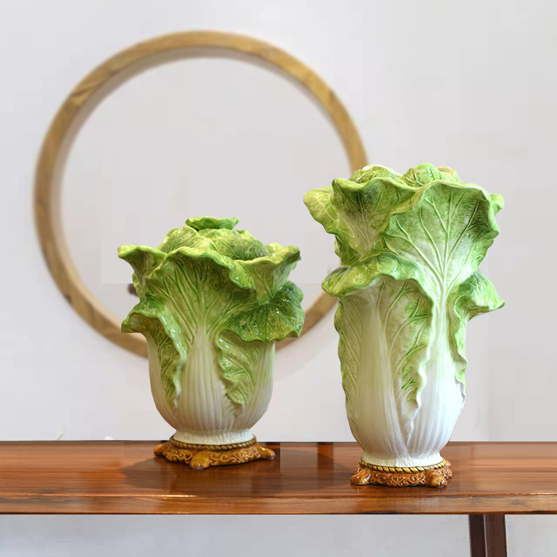 方亚金玉满堂白菜密封罐精致手绘瓷饰瓶居礼品
