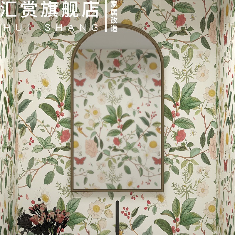 洗手台纸防水翻新墙纸防潮擦洗改造仿瓷砖墙自粘厚