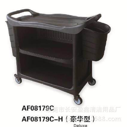 厂家直批AF08179C-H带长短桶三层多用途餐车收餐车带刹车餐