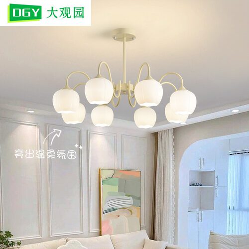 客厅吊灯法式奶油风灯具北欧