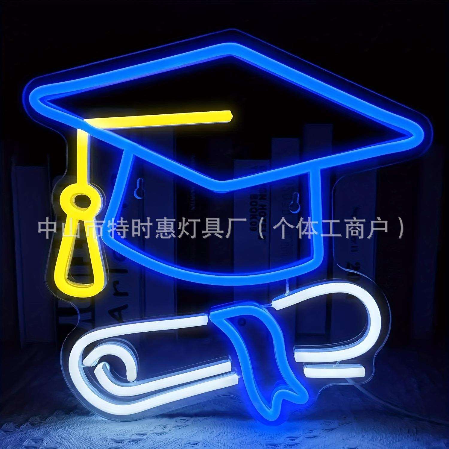 亚马逊led霓虹灯定 制字母灯毕业派对装饰灯氛围灯亚克力造型灯牌