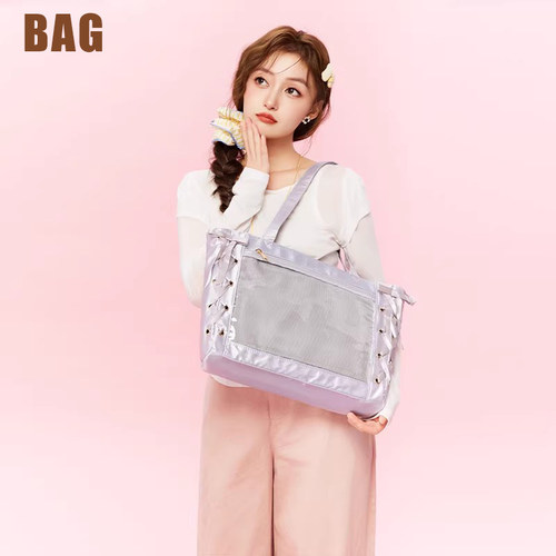 2026新款丝带痛包通勤斜挎包二次元手拎包小食量S少女单肩托特包