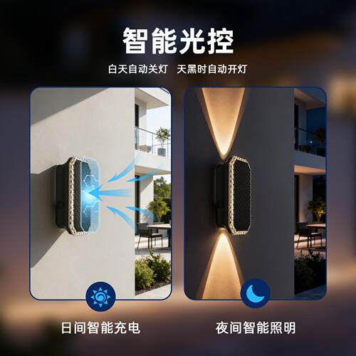 太能庭院灯户外防水别墙壁灯跨境墅花阳R园G147BW氛围灯七彩洗墙