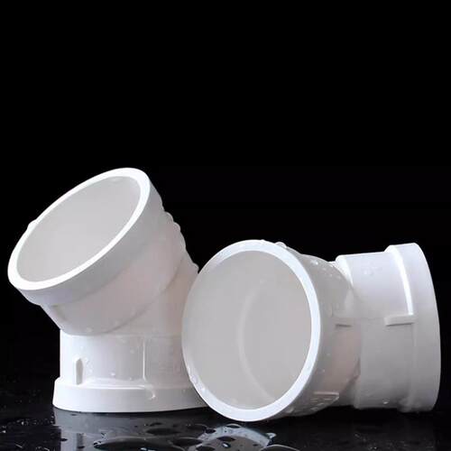 pvc 45度水弯头管直弯排水管检口塑料PVC-45度白色315 20050110pv