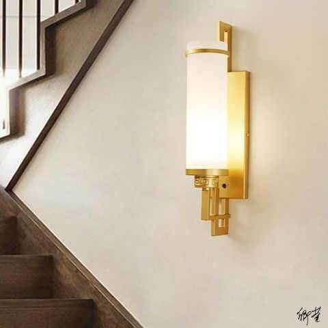 入户感应灯免布线新中式壁灯充电楼梯声控家用过道走廊灯