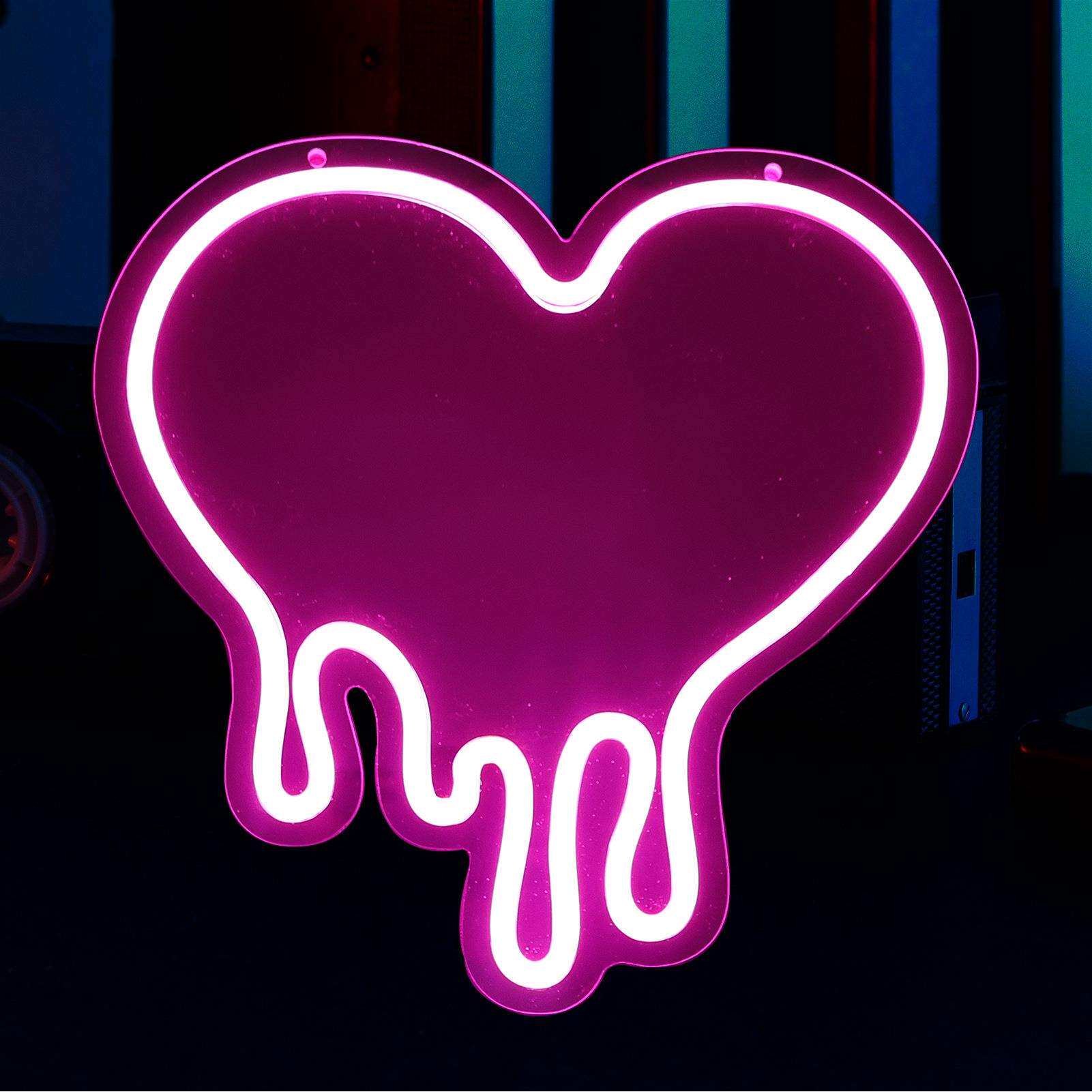 跨境LED霓虹neon灯爱心love发光墙挂柔性氛围装饰背板欧美亚马逊