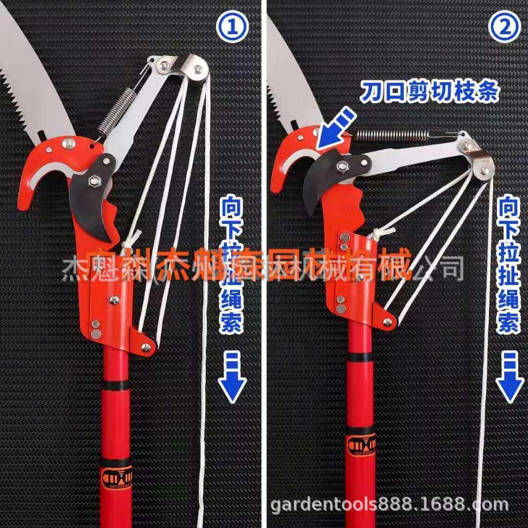 老农夫TP-3高枝剪锯 省力伸缩3米5高空剪带锯片 摘果器两用剪锯图片