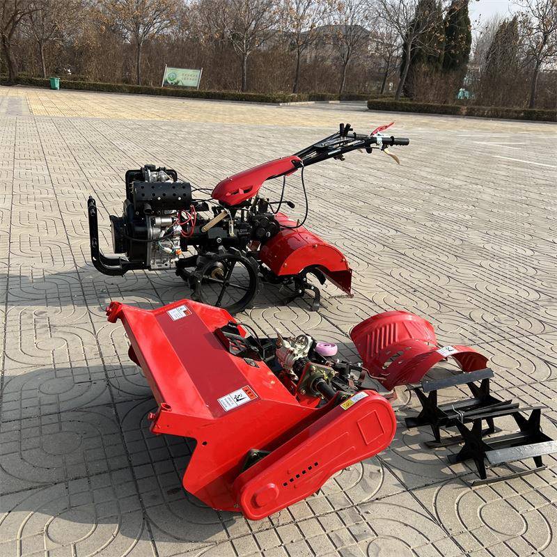 小型微耕机柴油四驱耕地机多功能开沟耕田汽油农用山地旋耕机