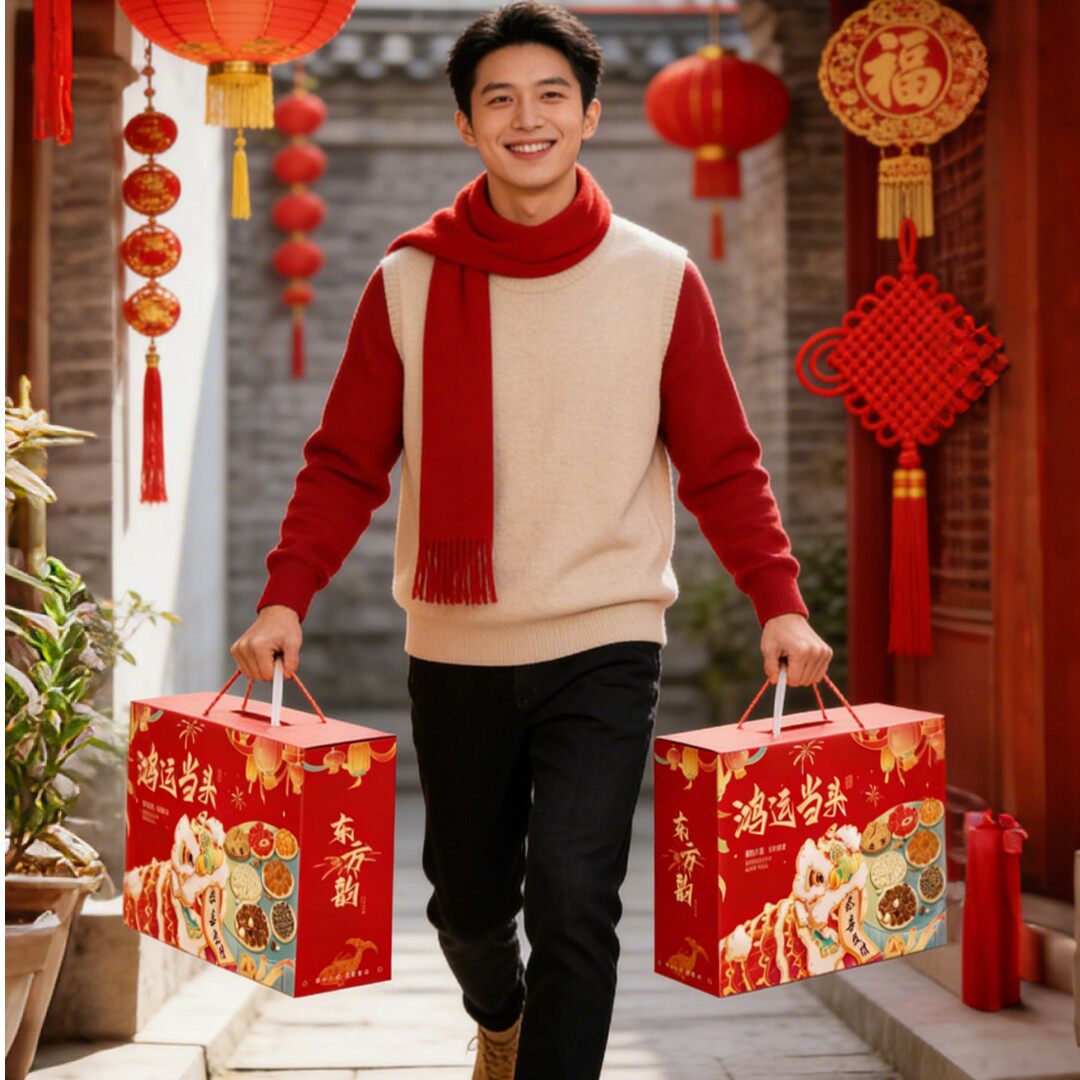 【买一箱送一箱】元旦年货坚果礼盒装高端定制团购走亲访零食大礼